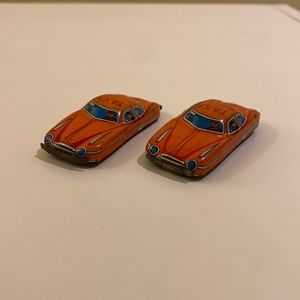 Vintage Tin Toy Taxi Cabs (Set of 2)